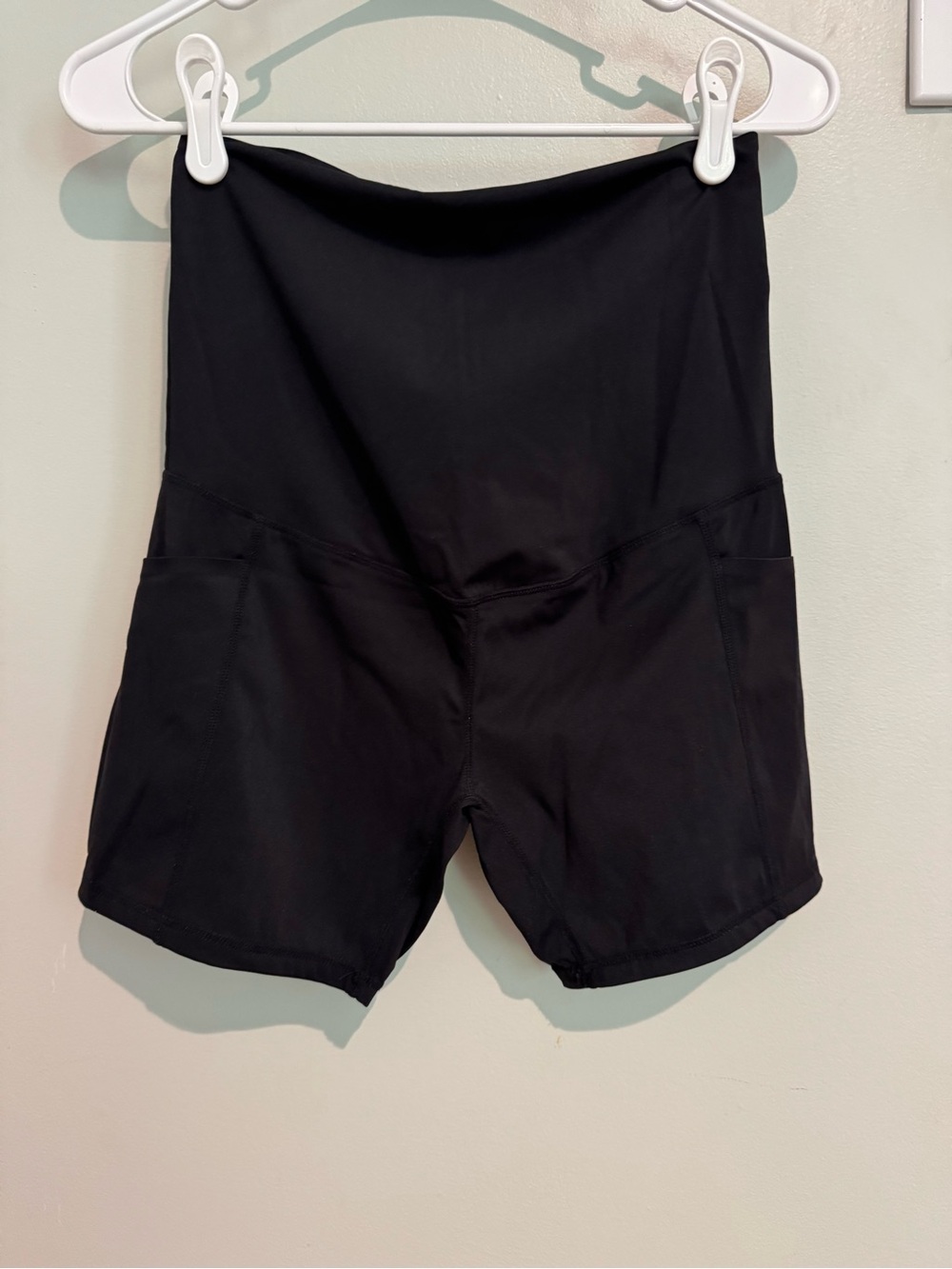 Maternity Black Performance Athletic Shorts